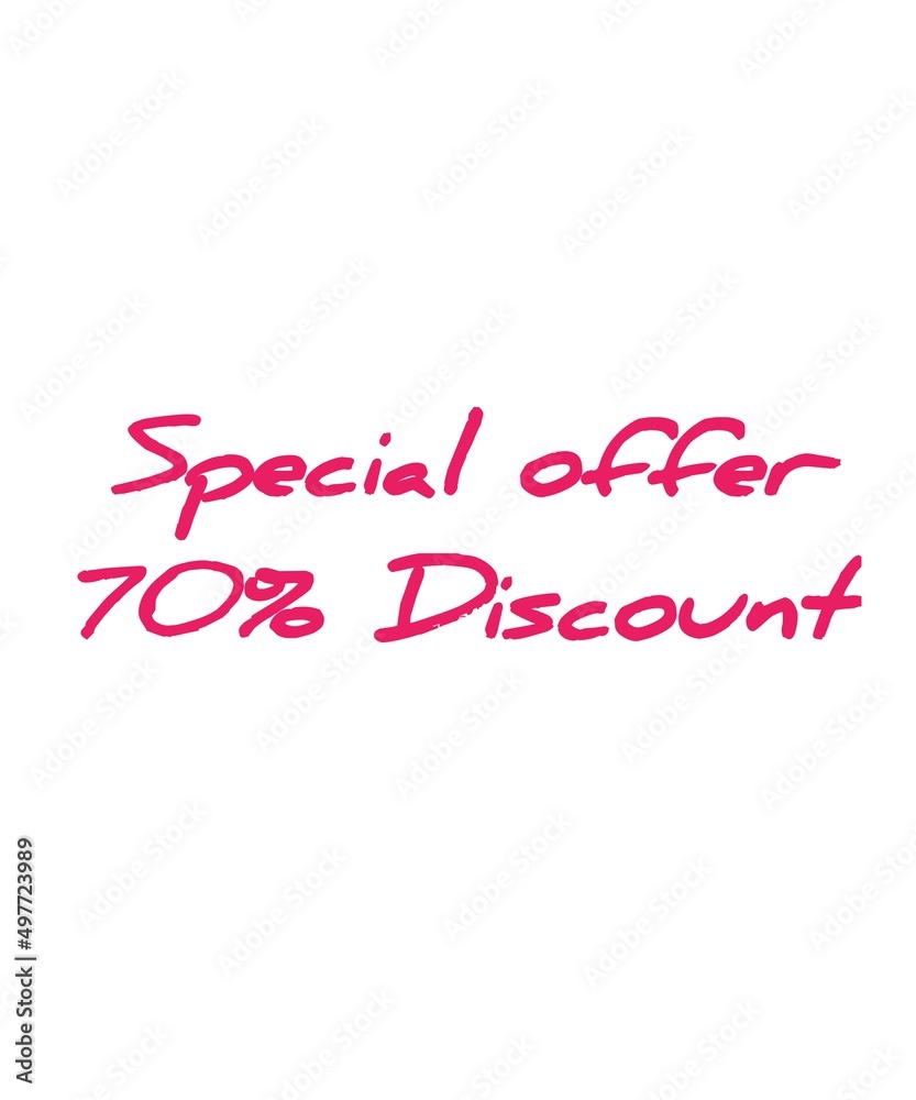 Special offer 70 percent discount icon business label sticker white background