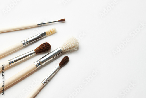 Paint brushes isolated on a white background