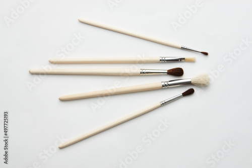 Paint brushes isolated on a white background