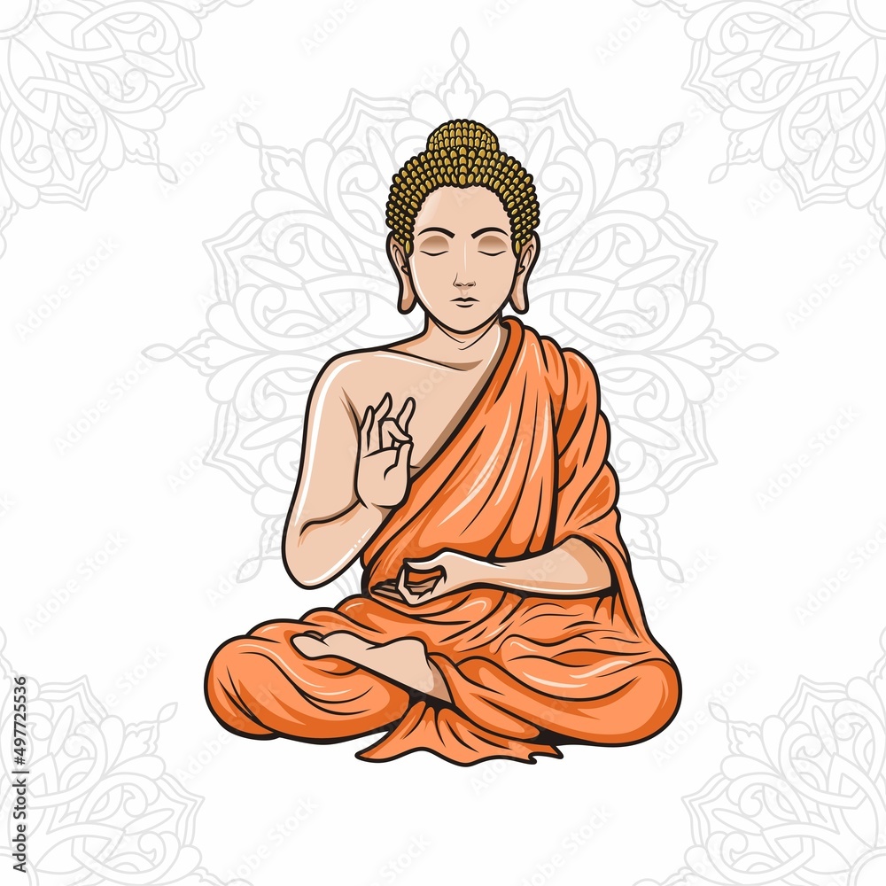 Happy Buddha Purnima in Meditation 9780601 Vector Art at Vecteezy