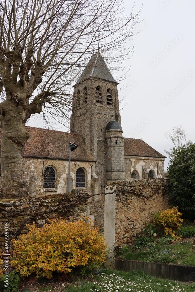 church of st Clair in Gometz, France 