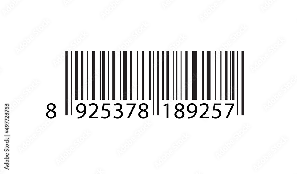 Bar code on white background. Realistic barcode icon. Vector illustration. Bar code on white background. Realistic barcode icon. Vector illustration.