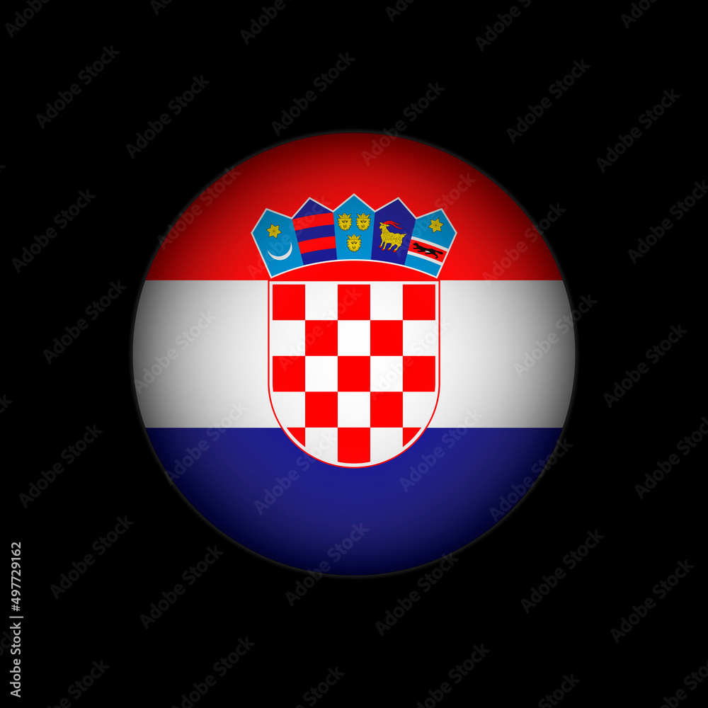 Naklejka premium Country Croatia. Croatia flag. Vector illustration.