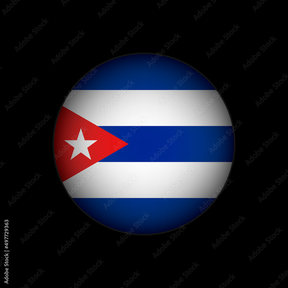 Fototapeta premium Country Cuba. Cuba flag. Vector illustration.