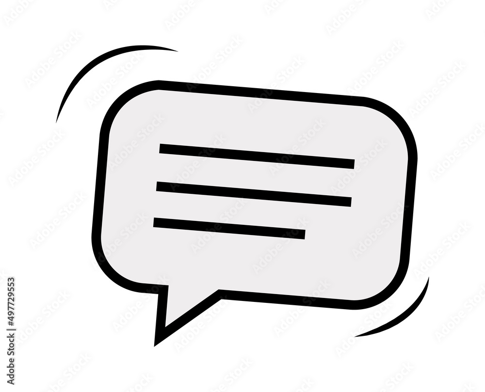 Cartoon Message icon. Vector illustration Cartoon Message icon. Vector illustration