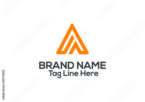 A letter logo design and A minimalist logo vector template