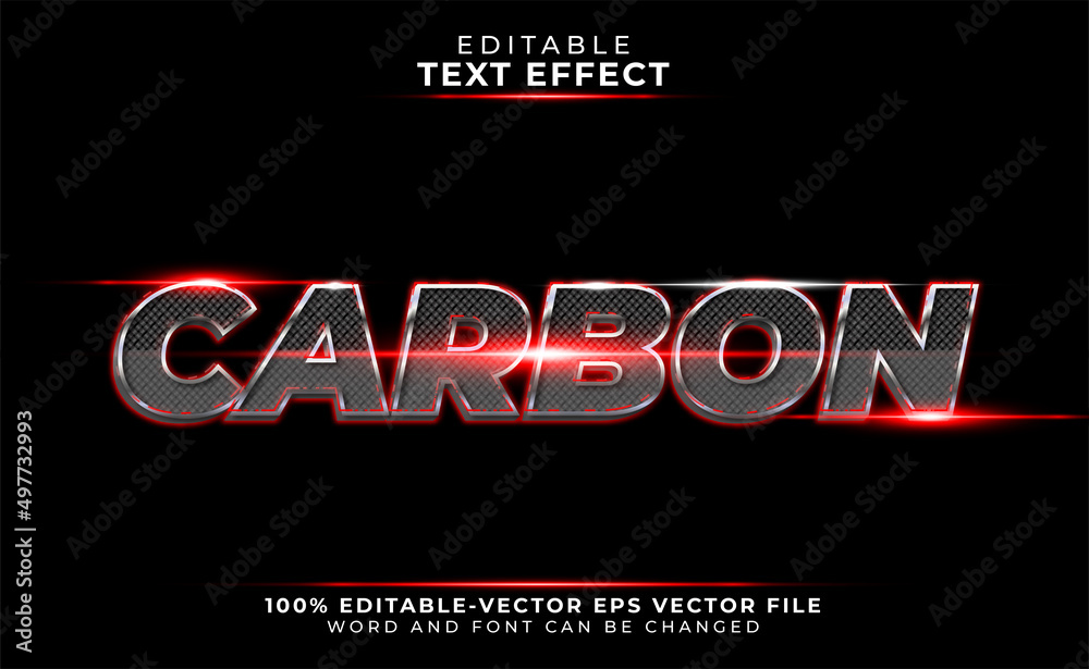 Carbon editable text effect