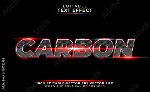 Carbon editable text effect