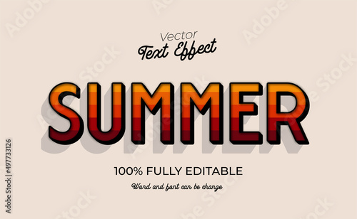 Summer editable text effect