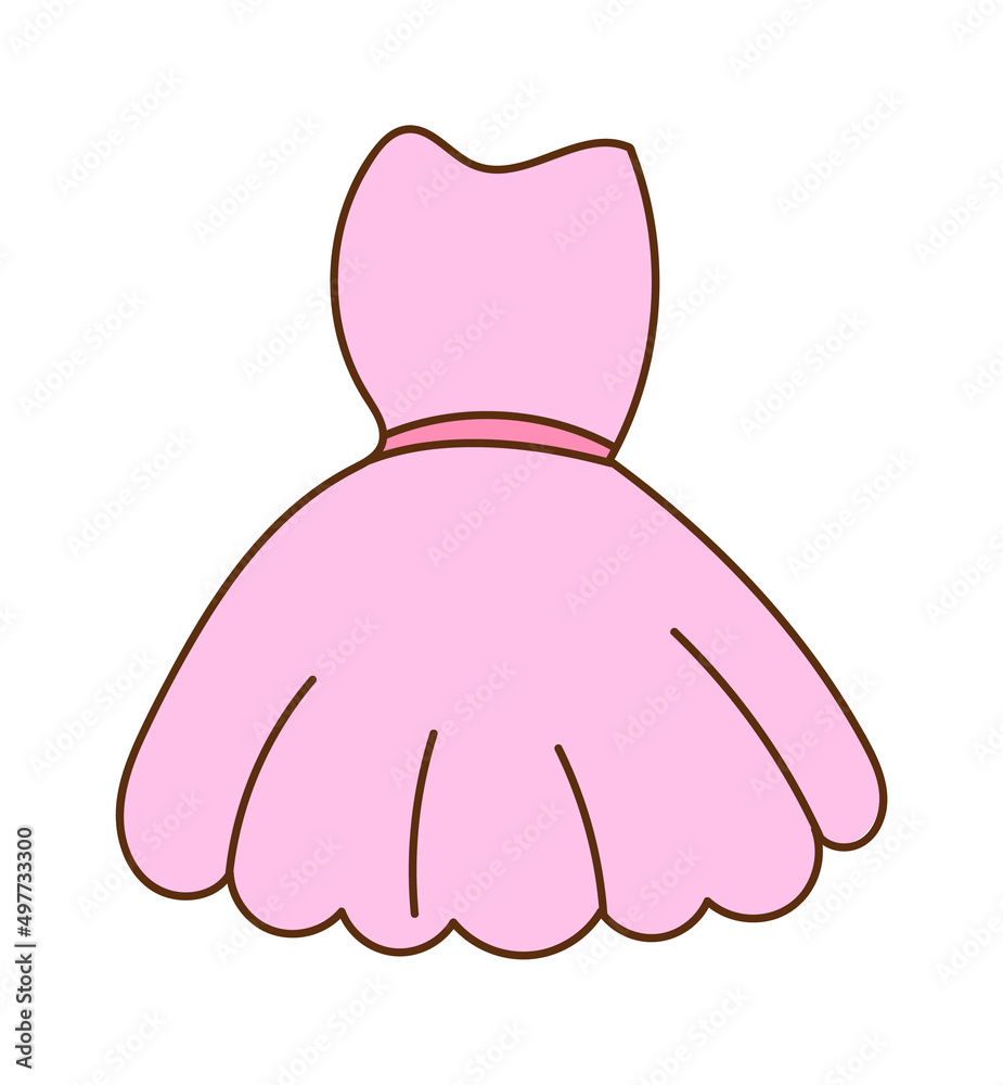 Pink dress icon. Vector illustration Pink dress icon. Vector illustration