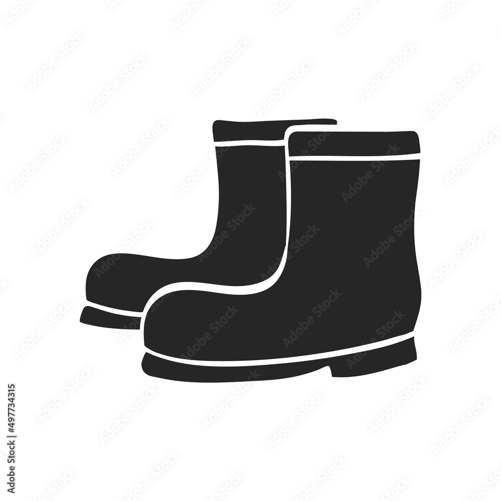 Hand drawn icon Wet boots Hand drawn icon Wet boots