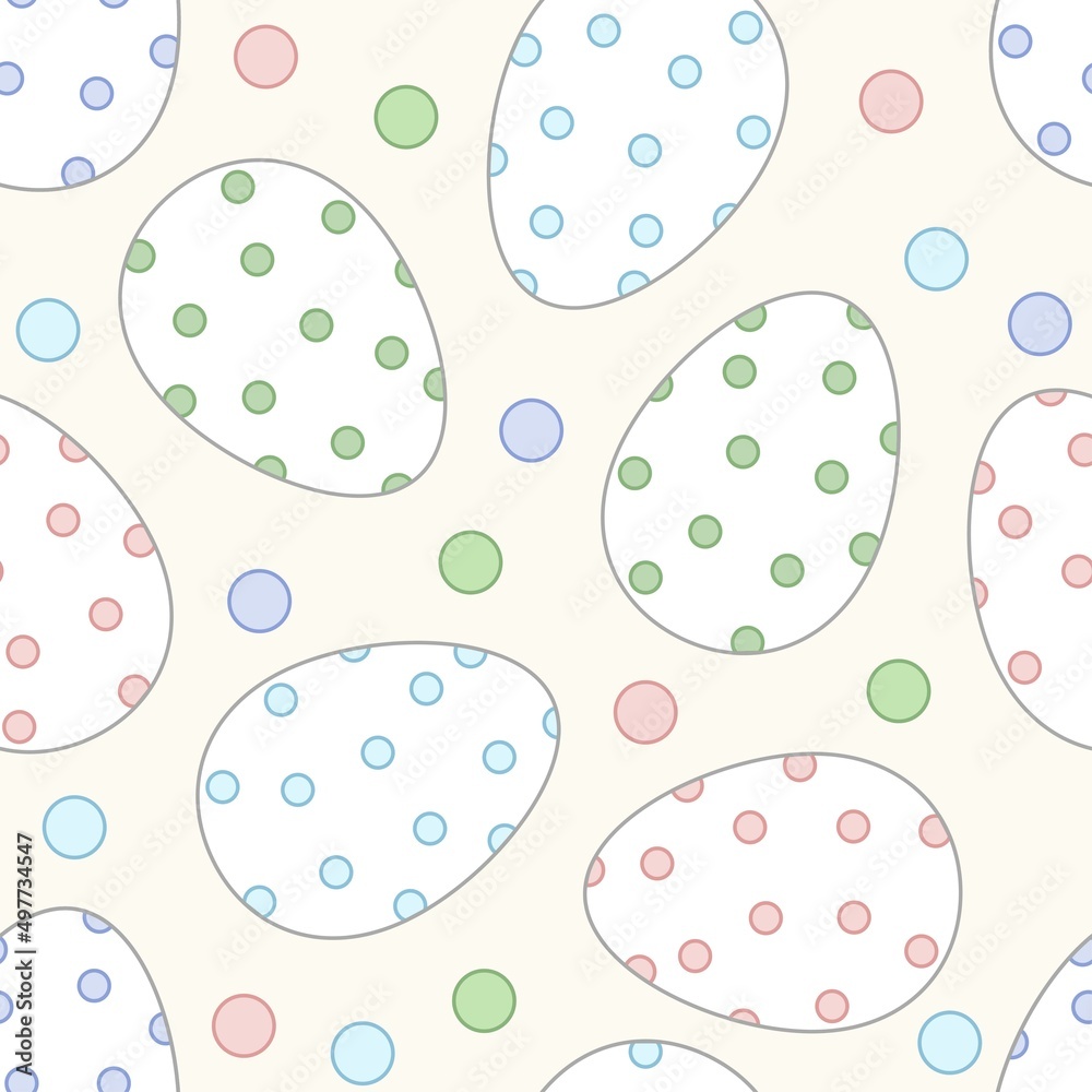Easter eggs vector seamless pattern. Easter eggs vector seamless pattern.