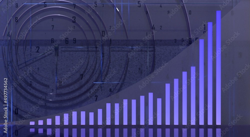 3D rendering. Financial graph on a dark blue background. Bar chart. Background for report, content for business.
3D rendering. Financial graph on a dark blue background. Bar chart. Background for report, content for business.