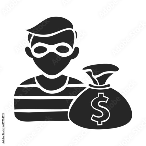 Hand drawn icon Burglar