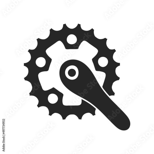 Hand drawn icon Bicycle crank set