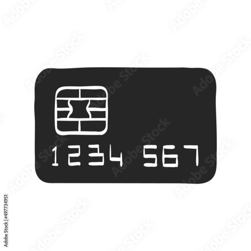 Hand drawn icon Credit card