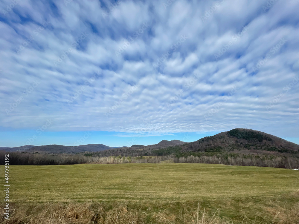 Cloudy Vermont Landscape