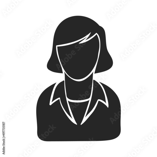 Hand drawn icon Female receptionist
