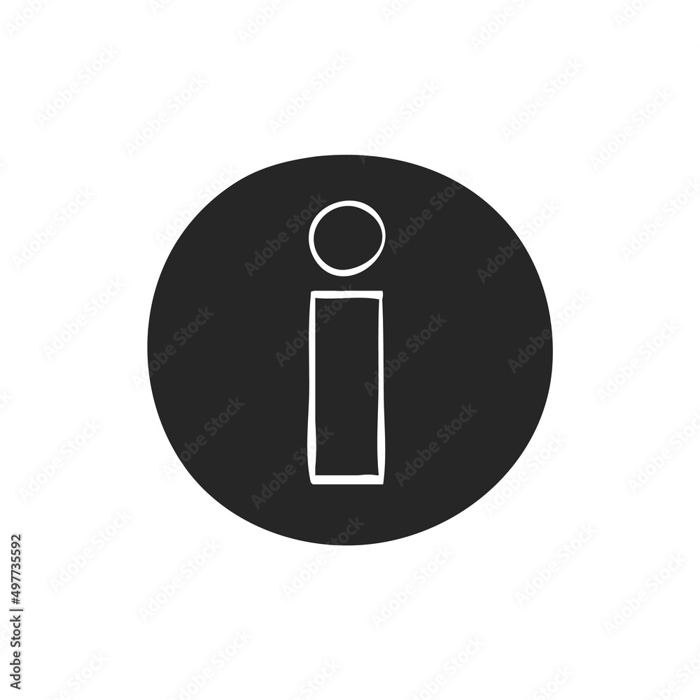 Hand drawn icon Info sign Hand drawn icon Info sign