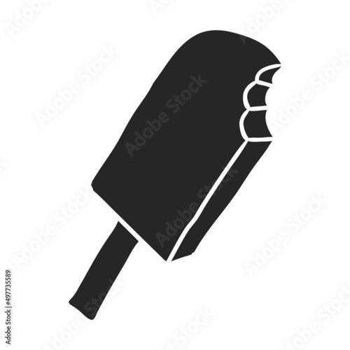 Hand drawn icon ice cream vector illustration