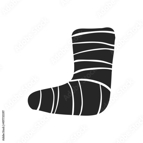 Hand drawn icon Injured foot