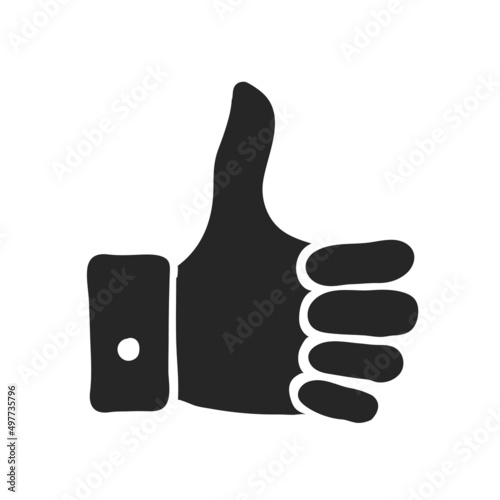 Hand drawn icon Thumb up hand