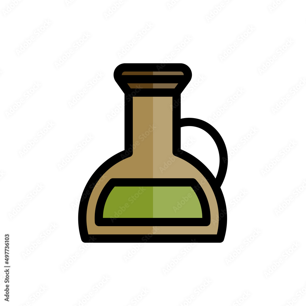 Set of black vector icons, isolated against white background. Flat illustration on a theme oil