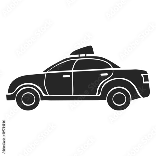 Fototapeta Naklejka Na Ścianę i Meble -  Hand drawn icon Safety car