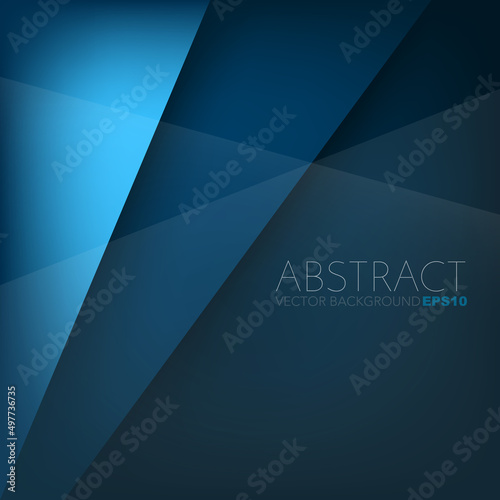 Carta da parati l'astrazione - Carta da parati abstract blue background with triangles