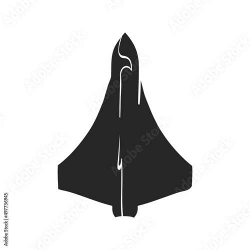 Hand drawn icon Supersonic airplane