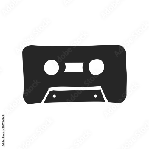 Hand drawn icon Tape cassette