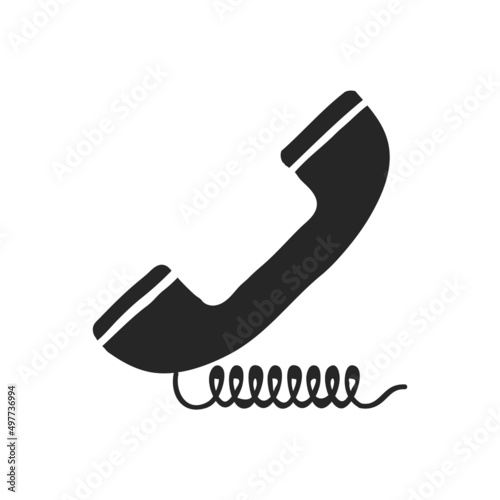 Hand drawn icon wired phone