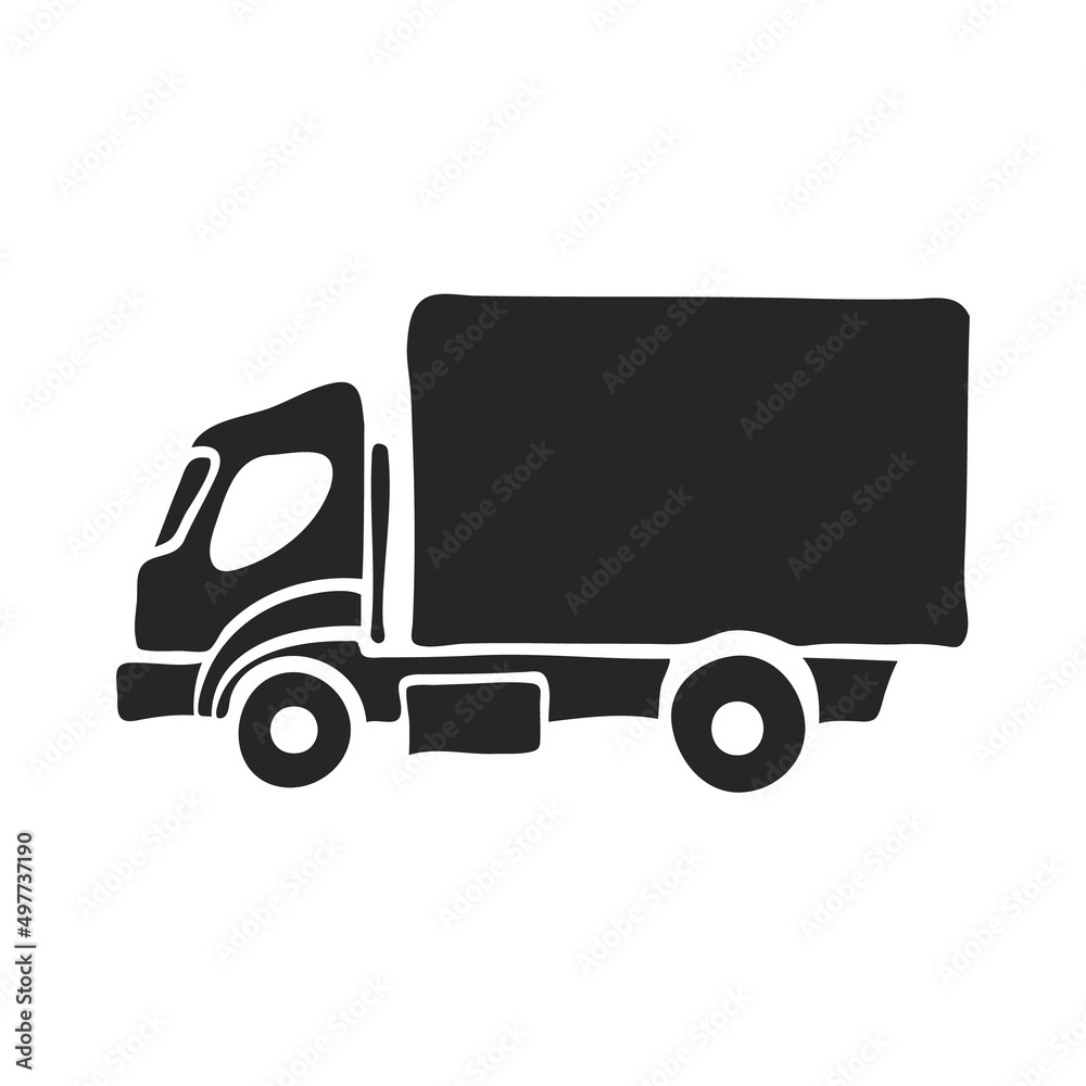 Hand drawn icon Truck Hand drawn icon Truck