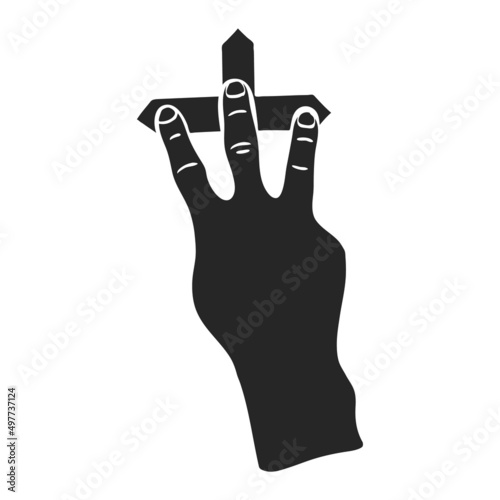 Hand drawn icon touchpad gesture