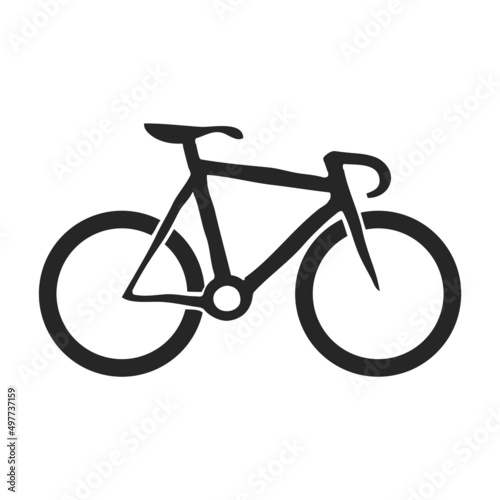 Hand drawn icon Track bicycle