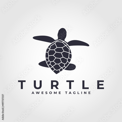 Sea turtle icon. Vector illustration