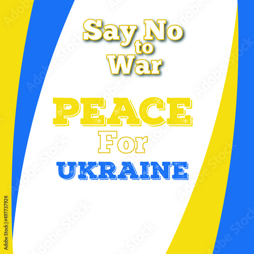 Peace For Ukraine Blue Yellow Background Social Media Design Banner