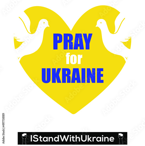 Peace For Ukraine Blue Yellow Background Social Media Design Banner
