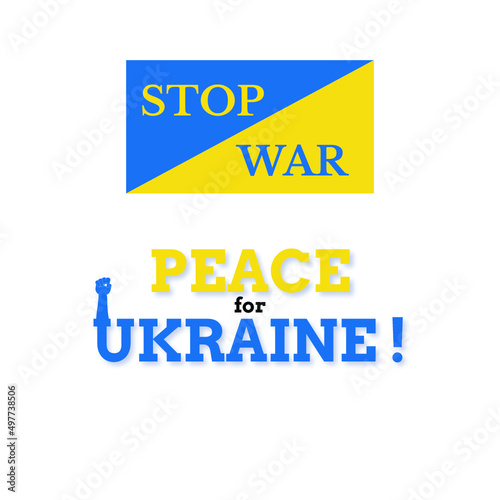 Peace For Ukraine Blue Yellow Background Social Media Design Banner