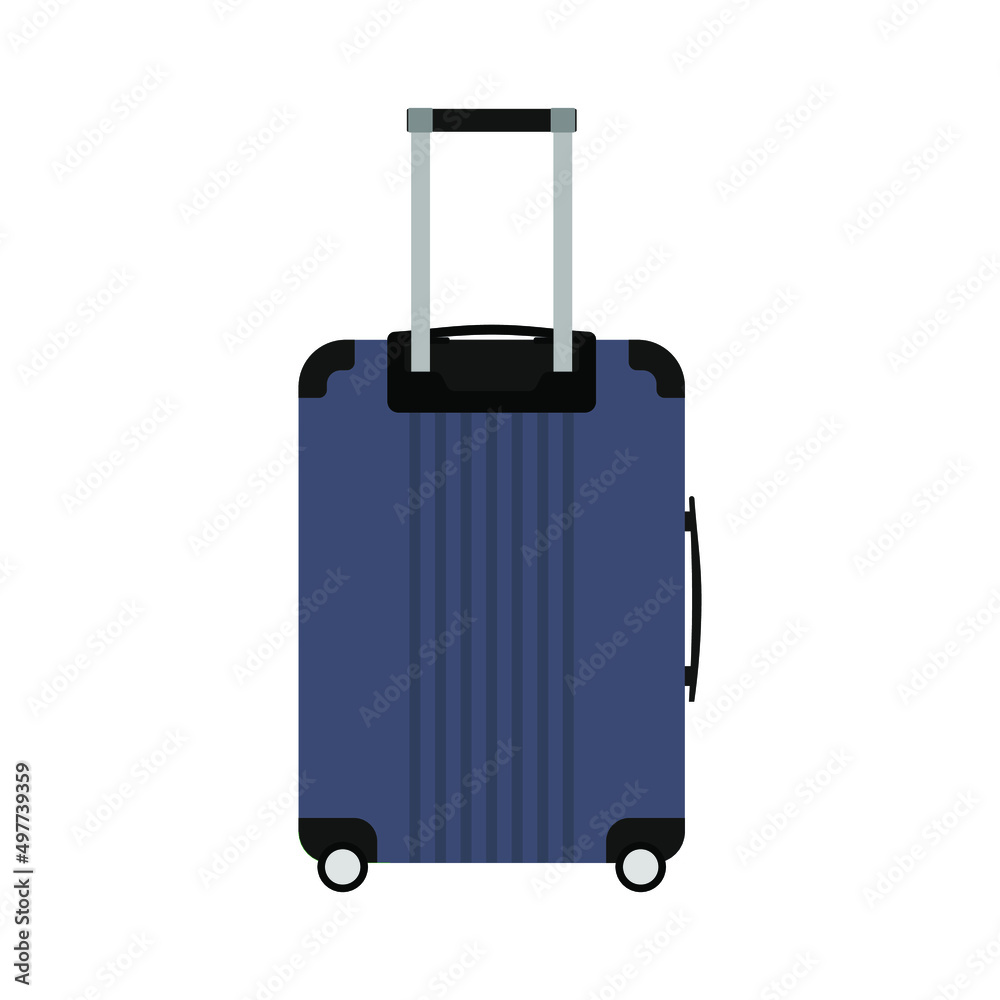 Suitcase on wheels on a white background Suitcase on wheels on a white background