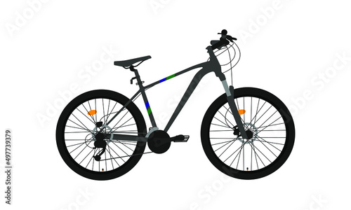 Bicycle on a white background