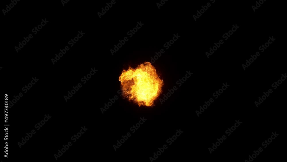 Super Slow Motion Shot of Fireball Explosion Towards the Camera Isolated on Black at 1000fps. Super Slow Motion Shot of Fireball Explosion Towards the Camera Isolated on Black at 1000fps.