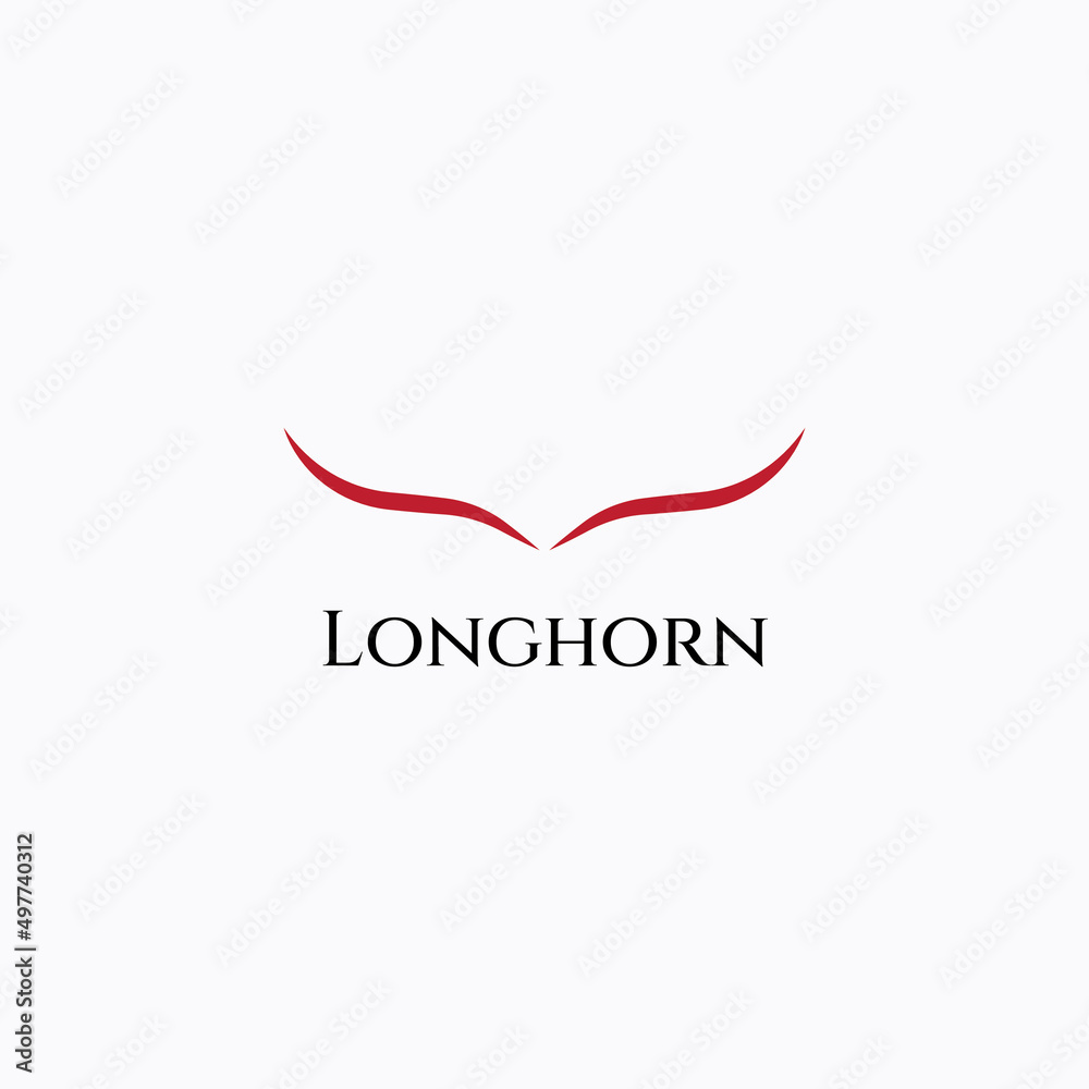 simple longhorn logo design