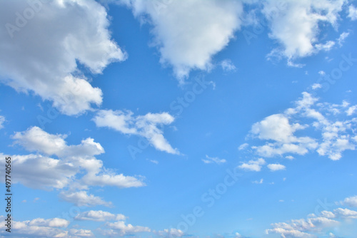 Blue Sky With Scattered Clouds 