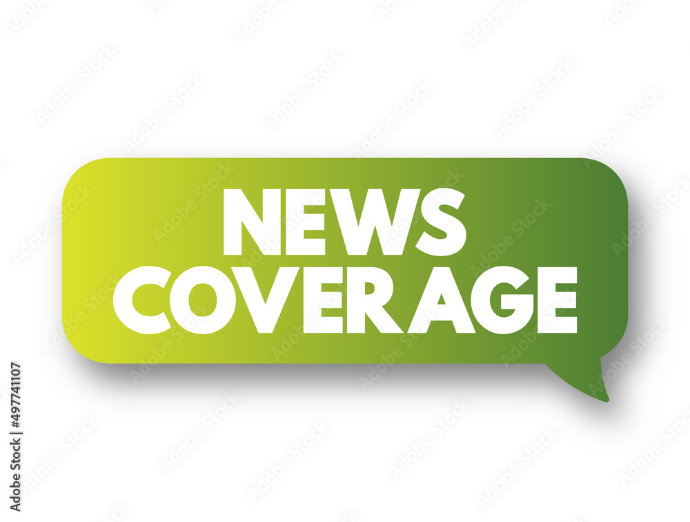 News coverage text message bubble, concept background News coverage text message bubble, concept background