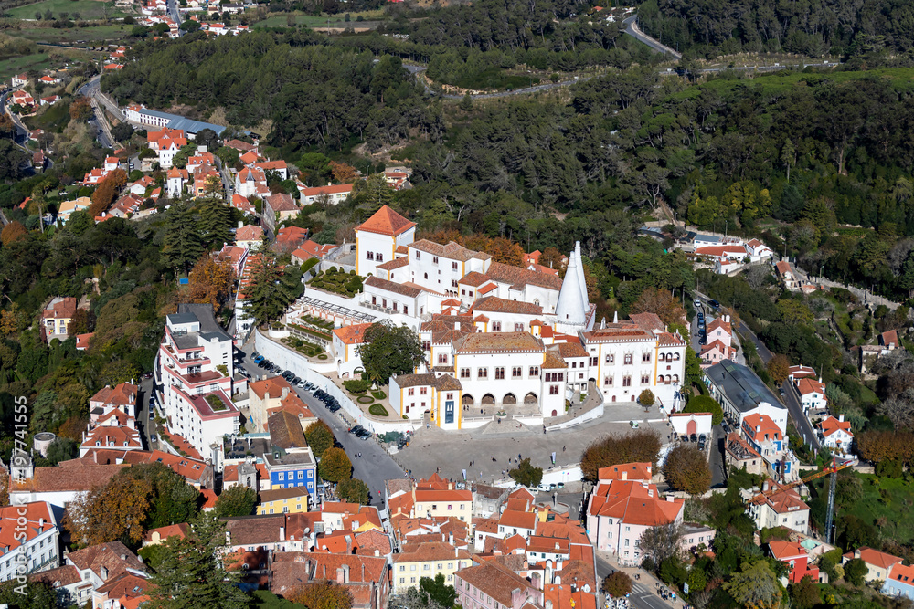 Sintra National Palace, Town Palace located in the town of Sintra, in the Lisbon District of Portugal