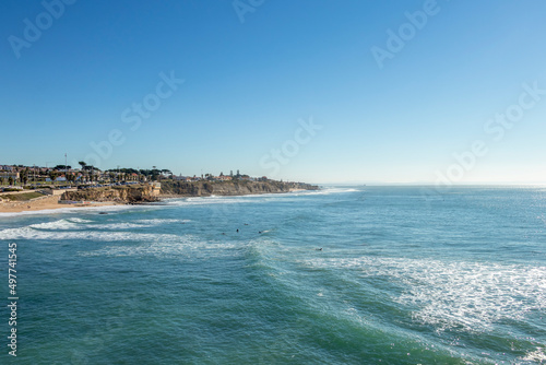 Coast of the Atlantic Ocean in Cascais and Estoril, resort towns in Portugal, near Lisbon, Portugal, Europe