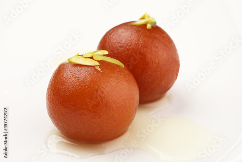 Gulab jamun, milk-solid-based sweet from India photo