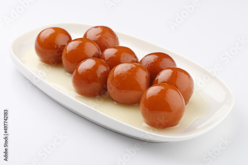 Gulab jamun, milk-solid-based sweet from India photo