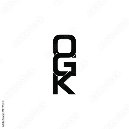 ogk letter original monogram logo design photo
